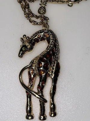 Lilly Pulitzer 34” Necklace and Giraffe Pendant with 28 Gemstones. Adorable. - Image 1 of 4