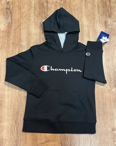Champion Kids Boys Fleece Hoodie Sweater Black Size S 6-7 Years $36 - Picture 1 of 9