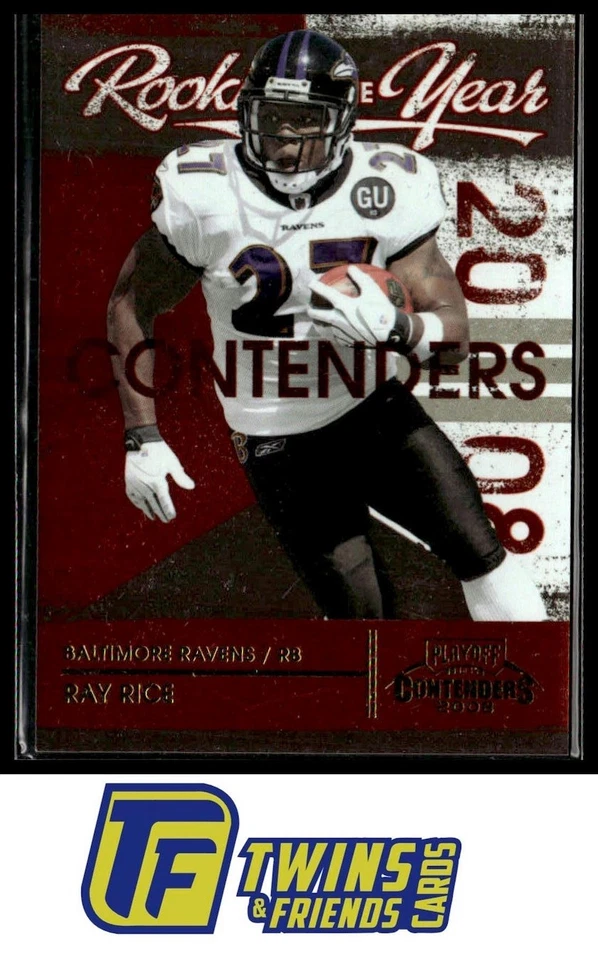 2008 Playoff Contenders #27 Ray Rice ROY Contenders #/500 - Image 1 of 2