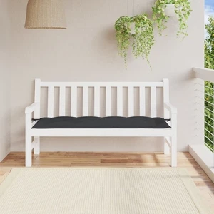 Garden Bench Cushion Black Oxford fabric 59.1 x 19.7 x 2.8 in - Picture 1 of 7
