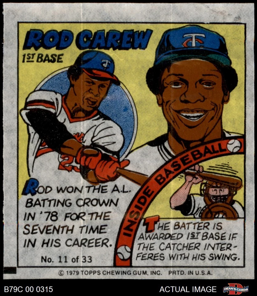 1979 Topps Comics #11 Rod Carew Twins HOF 7 - NM - Image 1 of 1
