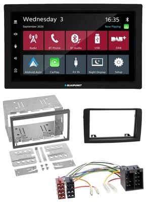 Blaupunkt DAB Bluetooth USB MP3 2DIN Autoradio für Fiat Idea ab 05 schwarz - Bild 1 von 4