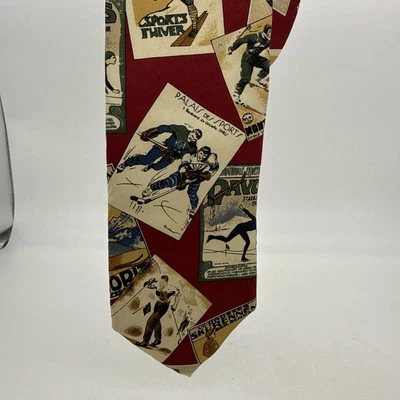 Lands’ End Yacht Outdoor Sports Theme Tie Made in USA 100% Silk Hand Sewn 61” - Image 1 of 4
