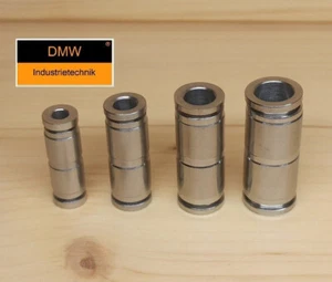 Edelstahl Steckverbinder Pneumatik wie IQS gerade Schlauchverbinder 4 bis 12 mm - Bild 1 von 4