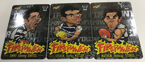 2014 AFL Champions Laserfoil Firepower Caricature Card Team Set (3)-Geelong
