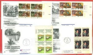 USA 4 diff Plate Block of 4 on 4 Cachet FDC Cover Lot#a7333 - Picture 1 of 1