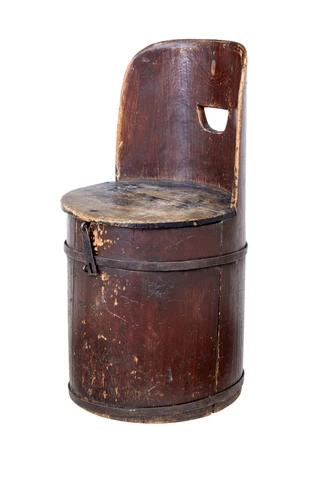 19TH CENTURY SWEDISH PINE DUG OUT CHAIR Cover