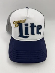Miller High Life Hat Cap Snap Back Trucker Mesh Beer Dad College - Picture 1 of 6