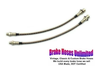 FRONT STAINLESS BRAKE HOSES Ford Country Sedan 1952 1953 - Image 1 of 2