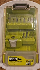 Ryobi 16 pc Rotary Tool Carving & Engraving Kit For Wood Metal Plastic Glass - Picture 1 of 4