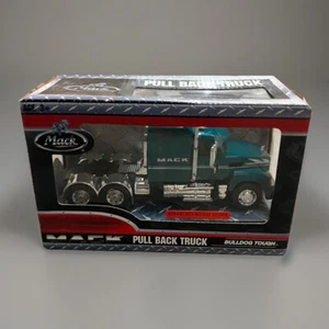 Mack Pull Back Truck "RAWHIDE" mit Mid-Size Sleeper Planet Toys Bulldog Tough - Bild 1 von 14