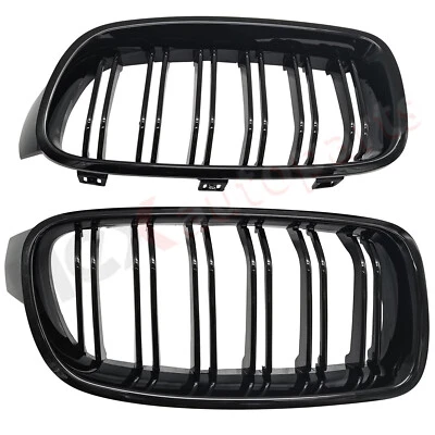 Rejilla de riñón para BMW F30 serie 3 320i 2012-18 negro brillante parachoques delantero parrilla Foto 1 de 4
