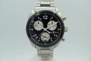 BELL & ROSS 120 VINTAGE SWISS PILOT CHRONOGRAPH 38MM LIMITED RARE 100M - Picture 1 of 9
