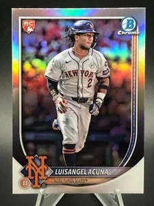 Luisangel Acuña 2025 Bowman Cromo Rojo Novato RC Logo Refractor Redención Mets - Imagen 1 de 7