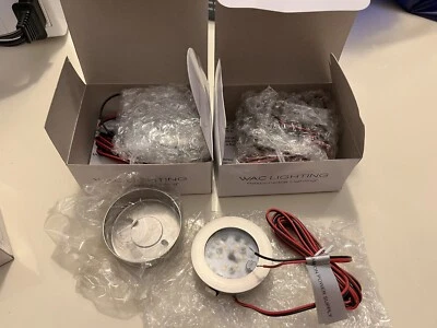 Luz de botão embutida de níquel escovado de baixa tensão WAC Lighting HR-LED87-BN 3 peças. - Imagem 1 de 2