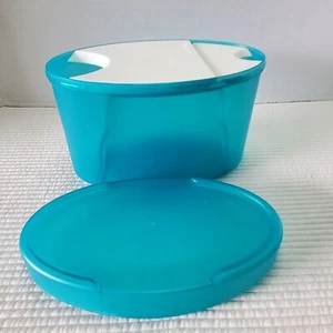 Tupperware Modular Mates Ausgießeinsatz Behälter Deckel blau 7,5x4,5 1,2L 3766A-2 - Bild 1 von 15