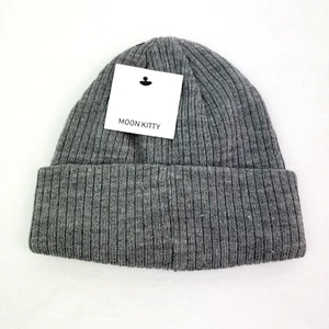 Moon Kitty Baby Boys Girls Gray Knit Warm Winter Beanie Hat - Picture 1 of 3