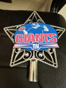 New York Giants inspired Christmas Tree Topper Top Ornament Ornaments NFL - Picture 1 of 6