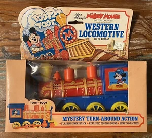 Vintage Walt Disneys Mickey Mouse WESTERNLOKOMOTIVE von DURHAM batteriebetrieben - Bild 1 von 14
