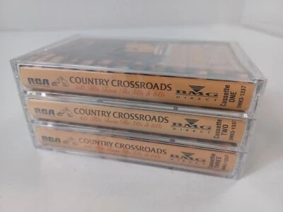 Country Crossroads 60 Hits from the 50s and 60s (3) Cassette Set New Sealed - Image 1 of 4