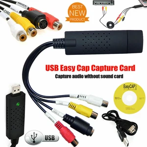 USB 2.0 Video Audio Capture Card Adapter VHS VCR TV to DVD Converter With Driver - Picture 1 of 9