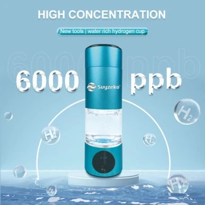 portable Molecular Hydrogen Rich Water Generator Bottle - DuPont SPE PEM - Image 1 of 4