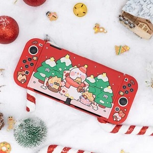 Chirstmas Protective Shell for Nintendo Switch OLED & Joy-con Cover Hard Case - Picture 1 of 15