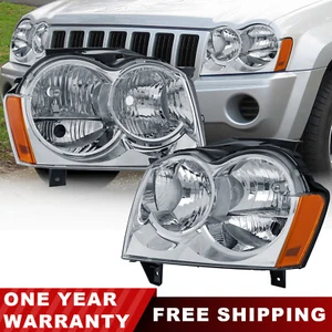 Set(2) Headlights Headlamps Assembly For 2005-2007 Jeep Grand Cherokee - Picture 1 of 13
