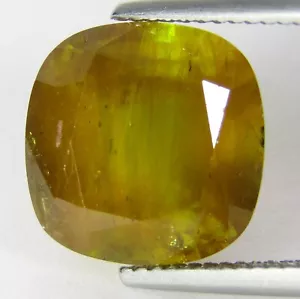 11,60 Karat hinreißendes echtes natürliches natürliches Saphirgelb Kissen geschnittenes Edelstein Ref. Vdo - Bild 1 von 4