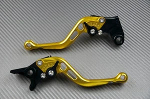 Kurz Bremshebel & Kupplungshebel Paar gold CNC Suzuki GSXR Hayabusa 1300 99-07 - Bild 1 von 7
