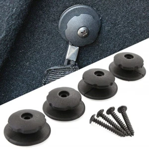 4pcs Universal Car Hook Cargo Net Mount Set Storage Organizer Black Accessories - Picture 1 of 12