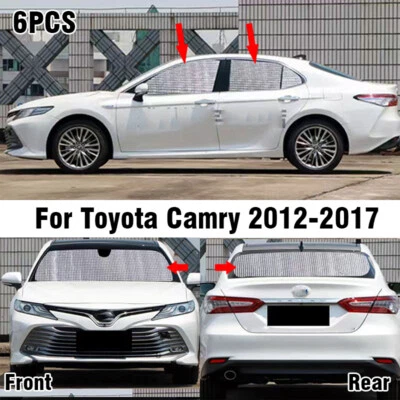 6X Front Side Rear Window Windshield Privacy Sunshade For Toyota Camry 2012-2017 - Imagem 1 de 4
