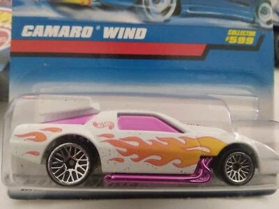 TARJETA HOT WHEELS #599 AZUL/BLANCO CAMARO WHITE LW TARJETA SUELTA Foto 1 de 3