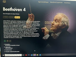 Eintrittskarten Tonhalle Düsseldorf Beethoven Tickets Konzerttickets - Bild 1 von 1