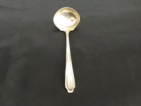 Antique Sterling Cream Ladle By Alvin Silver Co. C 1910. L 5” Perfect Condition Cover