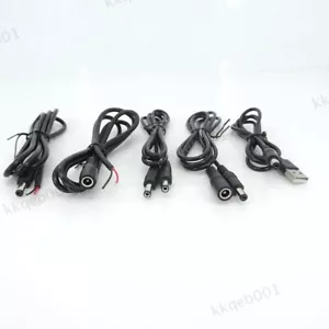 Cable de alimentación DC USB macho a macho hembra 5,5x2,1 mm cable conector enchufe - Imagen 1 de 11
