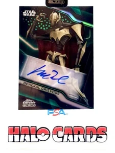 2022 Topps Chrome Black Star Wars Matthew Wood as General Grievous Auto 68/99 - Picture 1 of 2