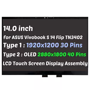 14in for ASUS Vivobook S 14 Flip TN3402QA-LZ054W LCD Touch Screen Assembly - Afbeelding 1 van 4
