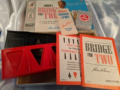 Vintage Mid Century 1964 Goren`s Bridge For Two by Milton Bradley 4401Complete - Image 1 of 4