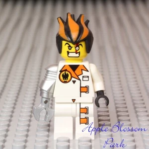 NEW Lego Agents Villian DR. INFERNO MINIFIG Metallic Silver Claw Scar Head 8970 - Picture 1 of 3