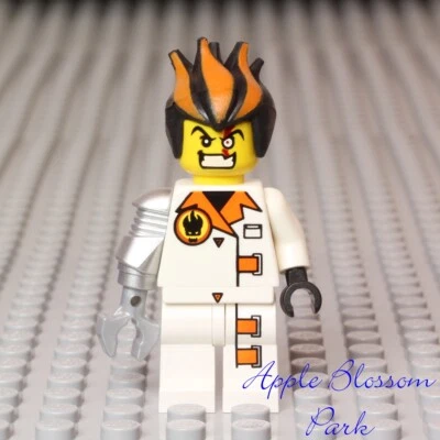 NEW Lego Agents Villian DR. INFERNO MINIFIG  Metallic Silver Claw Scar Head 8970 - Image 1 of 3