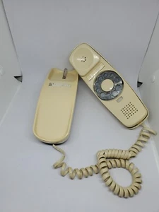Vintage AT&T Western Electric Trimline Wall Mount Rotary Dial Telephone Beige - Picture 1 of 7