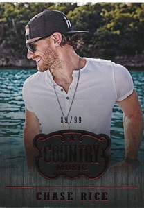 2014 Panini Country Music Red Parallel Card CHASE RICE #89/99