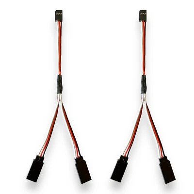 ✅ 2x Stück Servo Y-Kabel Verlängerungskabel 15cm 22AWG Servokabel Futaba Robbe ✅ - Bild 1 von 4