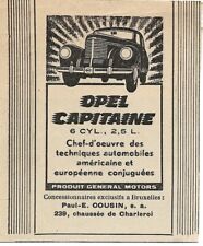 OPEL CAPTAIN 6-cylinder - 2.5 L. - 1951 - newspaper advertising - 10 x 8 cm