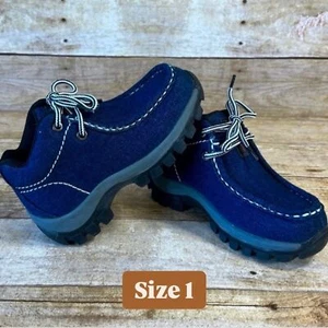 RedHawk Kids Size 1 Blue Denim Shoes - Picture 1 of 10