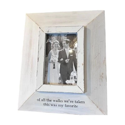 Mud Pie - Boda - Aniversario - Marco envejecido de 5" x 7" Foto 1 de 4