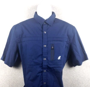 Gramicci Mens No Squito Short Sleeve Shirt Large Blue Vented Outdoors Hiking - Picture 1 of 7