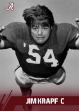 Custom Novelty Football Card Jim Krapf Alabama Blank Back