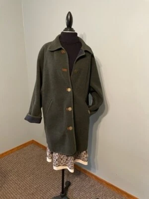 Chaqueta de Lana Hervida Giesswein, Verde Profundo, Talla 38, Excelente Estado Foto 1 de 4
